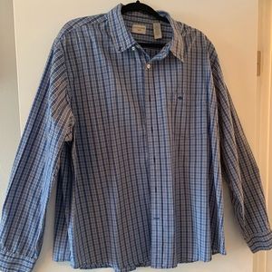 Dockers long sleeve blue striped shirt XXL